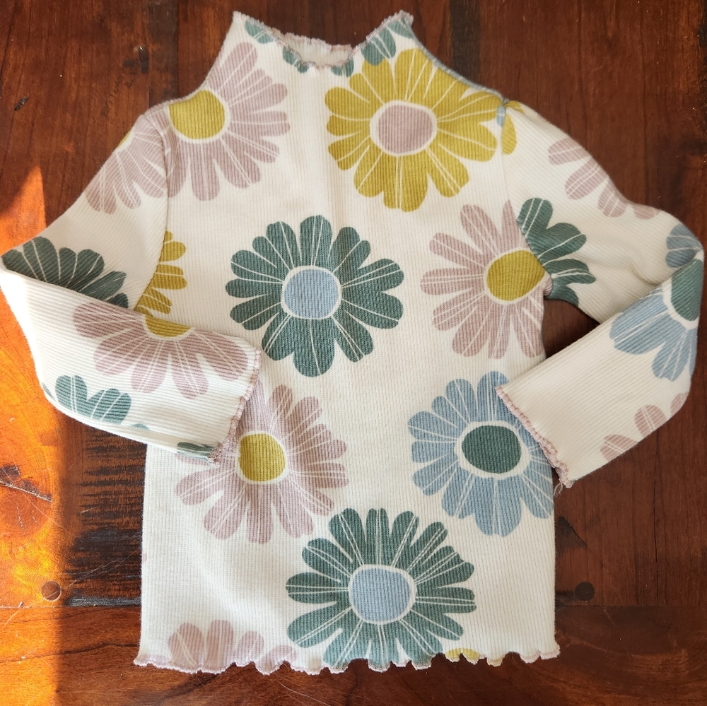 Little Co Daisy Turtleneck Shirt